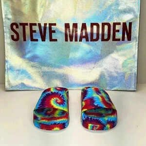 Steve madden sofi multi colored tie dye slip on small medium